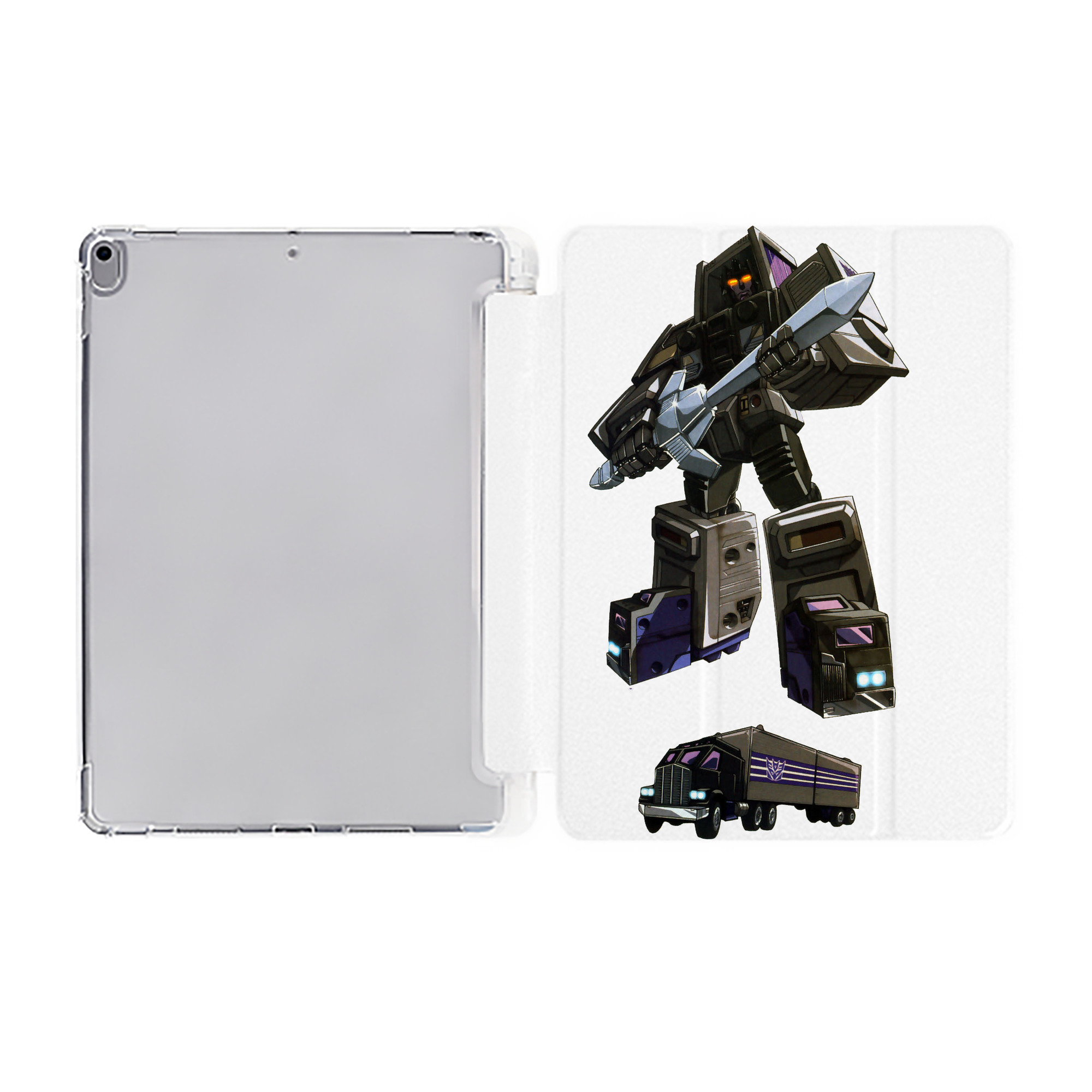 （画像用）  IPad ケース ペン収納付き 三つ折りスタンド PUレザー×シリコン 対応機種9.5/10.5/10.9インチ